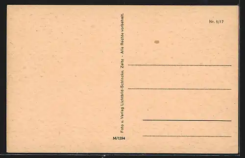 AK Zeitz, platz mit Rathaus