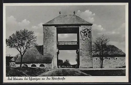 AK Schweigen a.d. Weinstrasse, Blick zum Weintor