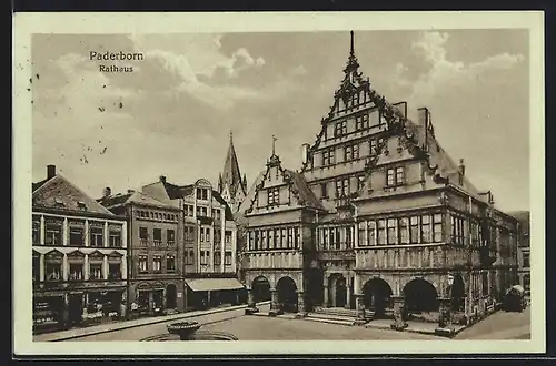 AK Paderborn, Rathaus mit Geschäft