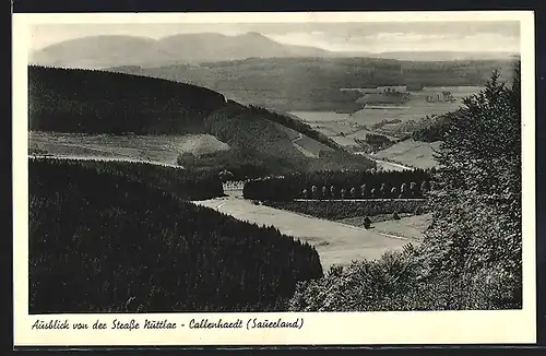 AK Nuttlar (Sauerland), Ausblick von der Verbindungsstrasse zu Callenhardt