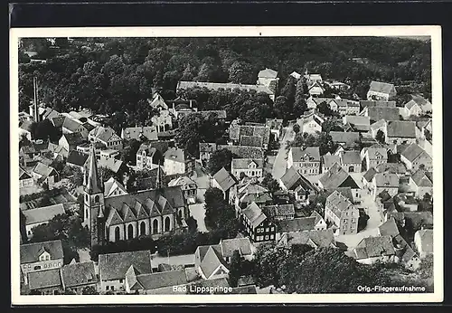 AK Bad Lippspringe, Ortsansicht vom Flugzeug aus