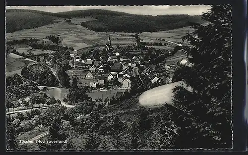 AK Züschen (Hochsauerland), Ortsansicht vom Berg aus