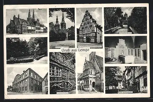 AK Lemgo, Rathaus, Hexenbürgermeisterhaus und Technikum