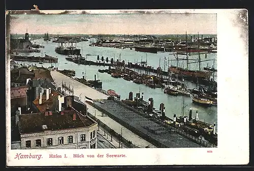 AK Hamburg, Hafen, Blick von der Seewarte