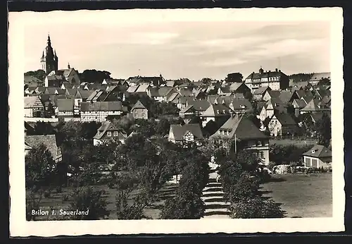 AK Brilon, Blick über die Dächer der Stadt