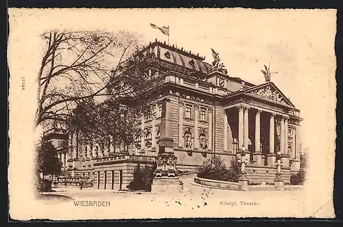 AK Wiesbaden, Königliches Theater