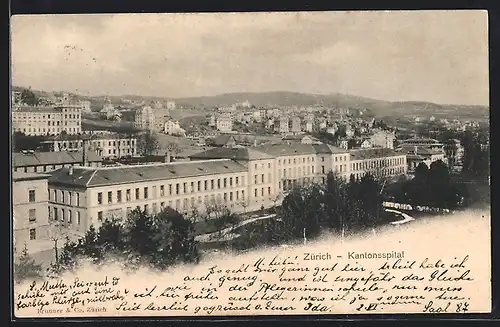 AK Zürich, Ortspartie am Kantonsspital