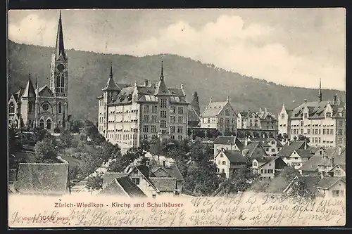 AK Zürich-Wiedikon, Kirche und Schulhäuser