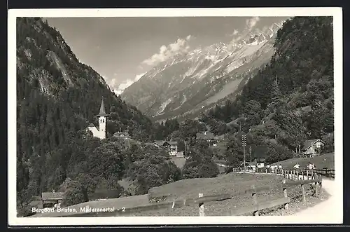 AK Bristen, Teilansicht von dem Bergdorf im Maderanertal