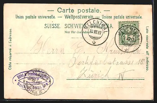 AK Obwalden-Melchthal, Teilansicht mit Kirche