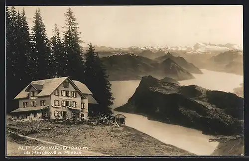 AK Hergiswil am Pilatus, Gasthaus Alp Gschwänd