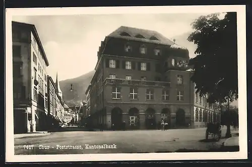 AK Chur, Poststrasse mit Kantonalbank