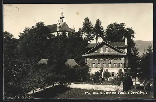 AK Flüeli /Obwalden, Kur- & Gasthaus Flüeli
