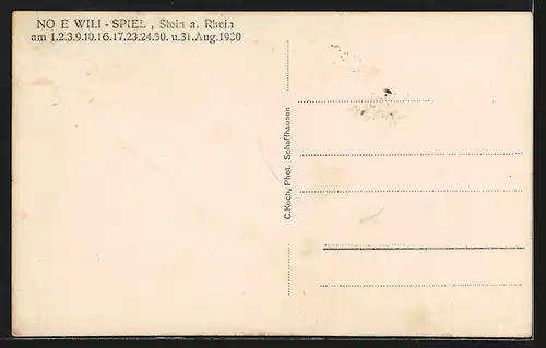 AK Stein a. Rhein, No E Wili-Spiel 1930, Volkstanz