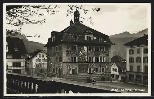 AK Schwyz, Blick auf das Rathaus