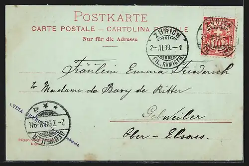 Mondschein-AK Zürich, Schweizerisches Landesmuseum