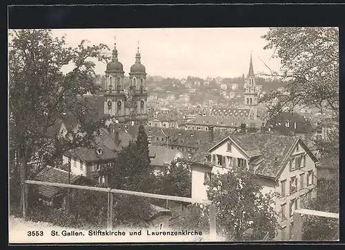 AK St. Gallen, Stiftskirche und Laurenzenkirche