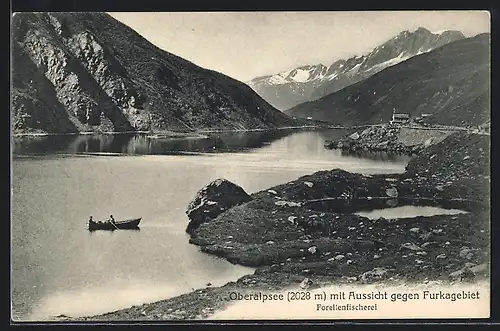 AK Andermatt, Oberalpsee mit Aussicht gegen Furkagebiet