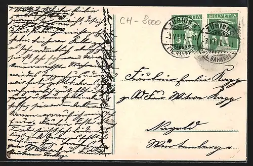 AK Zürich, Tonhalle, Kirche in der Enge, Landesmuseum