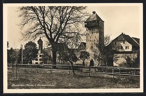 AK Rheinfelden, Obertor und Storchennestturm