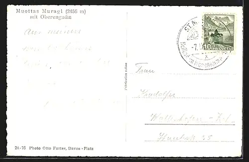 AK Muottas Muragl, Ansicht mit Oberengadin