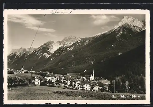 AK Bad-Schuls, Ortsansicht mit Kirche