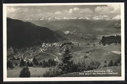 AK Feldis i. Domleschg, Blick gegen Bündner Oberland