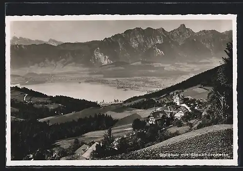 AK Goldiwil, Ortsansicht mit Stockhornkette