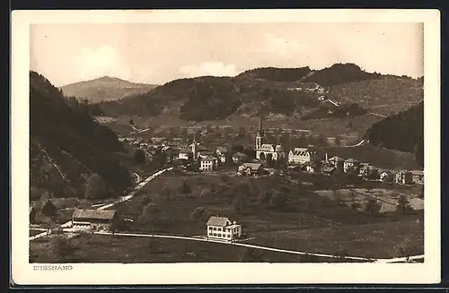 AK Dussnang, Ortsansicht gegen Berge