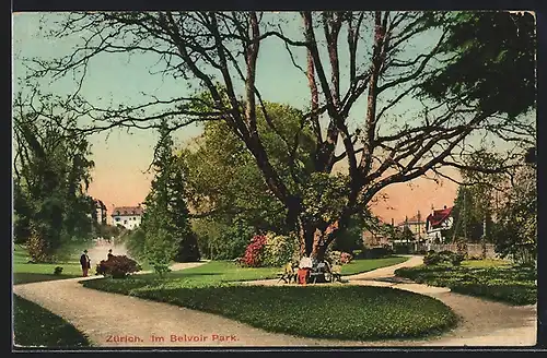 AK Zürich, Partie im Belvoir Park