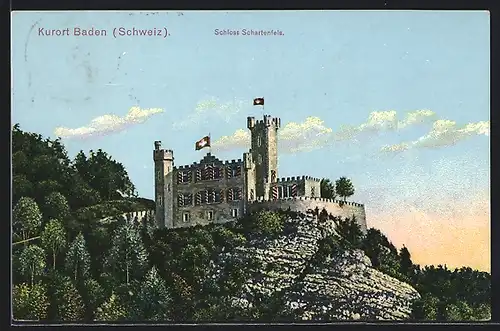 AK Baden, Blick aufs Schloss Schartenfels