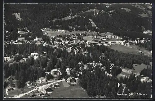 AK Montana, Ortsansicht vom Flugzeug aus