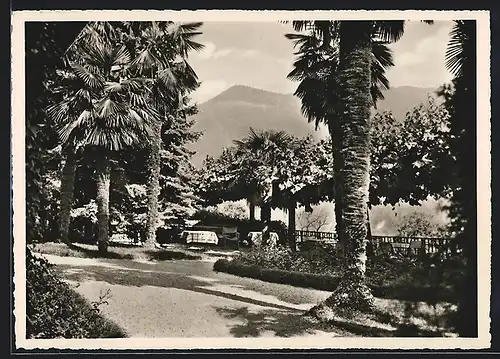 AK Ruvigliana-Lugano, Hotel Villa Eugenia, Restaurations-Terrasse