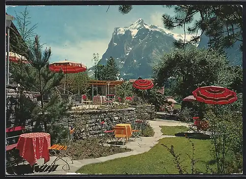 AK Grindelwald, Parkhotel Schoenegg Grindelwald, le Parc avec Wetterhorn