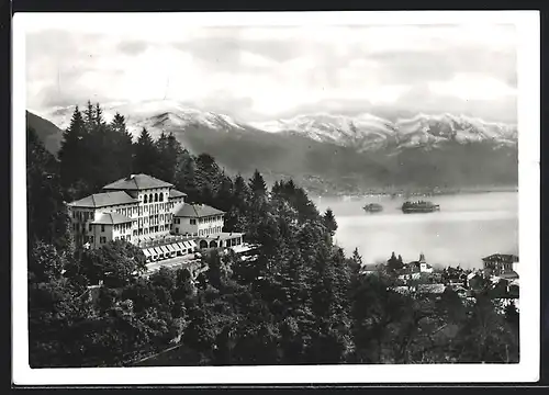 AK Brissago /Tessin, Hotel Brenscino mit Blick aufs Wasser