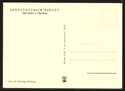 AK Oberrieden a. Zürichsee, Erholungsheim Bergli