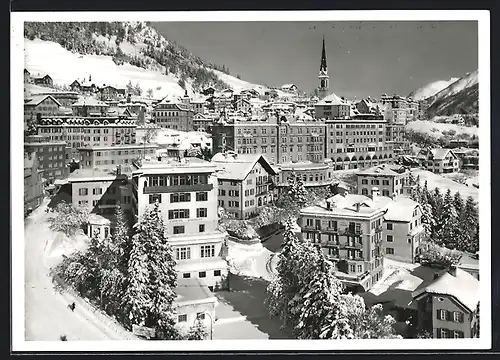 AK St. Moritz-Dorf, Teilansicht im Winter