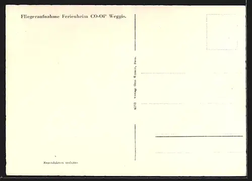 AK Weggis, Ferienheim Co-op, Fliegeraufnahme