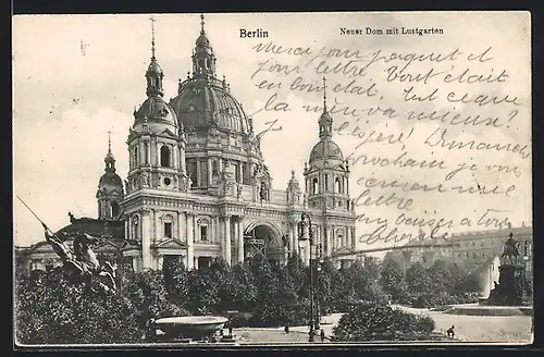 AK Berlin, Neuer Dom mit Lustgarten