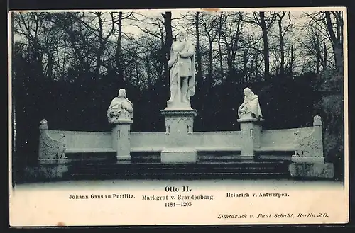 AK Berlin, Denkmäler Johann Gans zu Puttlitz, Otto II., Heinrich v. Antwerpen