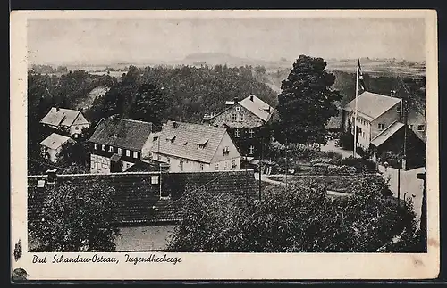 AK Bad Schandau, Teilansicht mit Jugendherberge