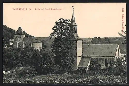 AK Liebstadt i. S., Kirche und Schloss Kuckuckstein