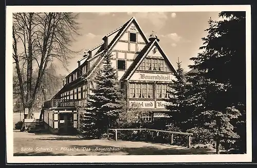 AK Pötzscha /Sächs. Schw., Hotel und Restaurant Bauernhäus`l