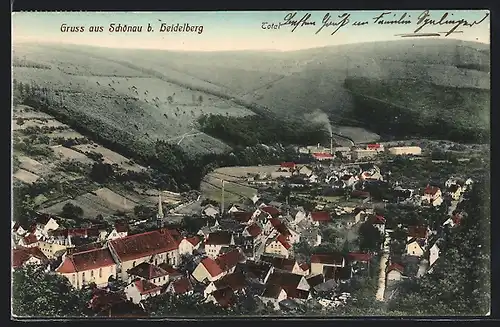 AK Schönau, Totalansicht aus der Vogelschau