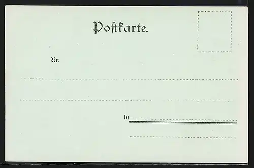 Mondschein-Lithographie Bingen, Schweizerhaus, Burg, Totalansicht