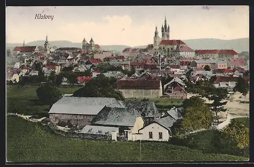 AK Klatovy, Panorama mit Kathedrale