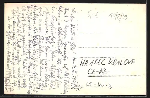 AK Königgrätz / Hradec Kralove, Strassenpartie, Ortsansichten