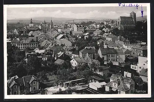 AK Turnau / Turnov, Teilansicht mit Kirche