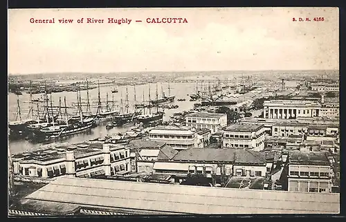 AK Calcutta, General view of river Hughly