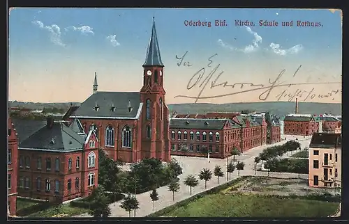 AK Oderberg, Kirche, Schule und Rathaus